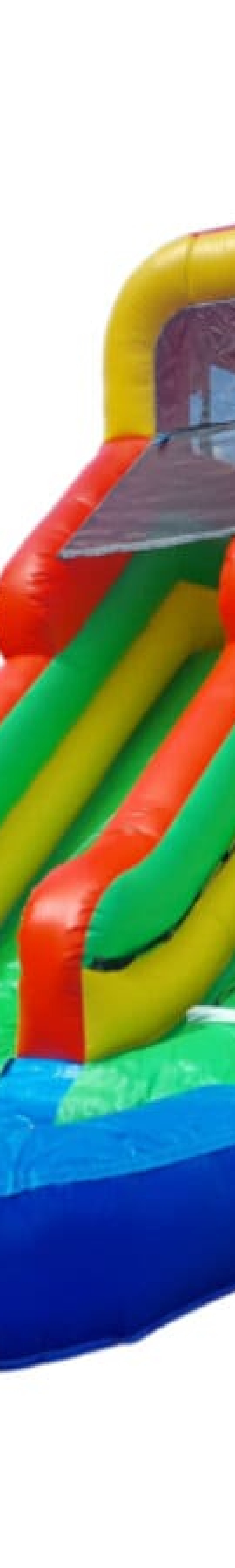 Pripučiamas batutas čiuožykla su baseinu